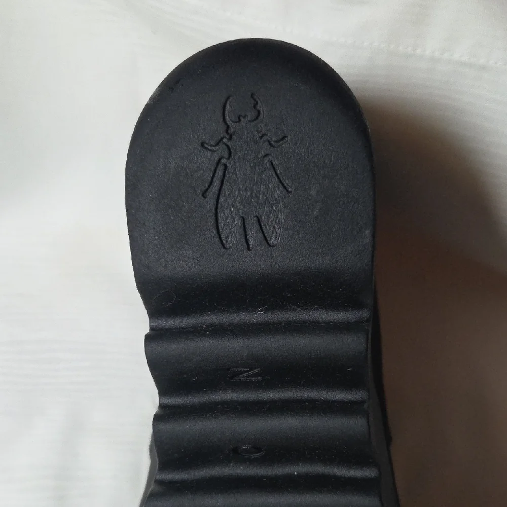 FLY LONDON Charcoal Suede Wedge Boots - Picture 5 of 9